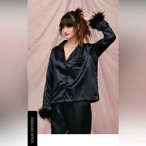 Black Nasty Gal Pajamas - Picture 2 of 4